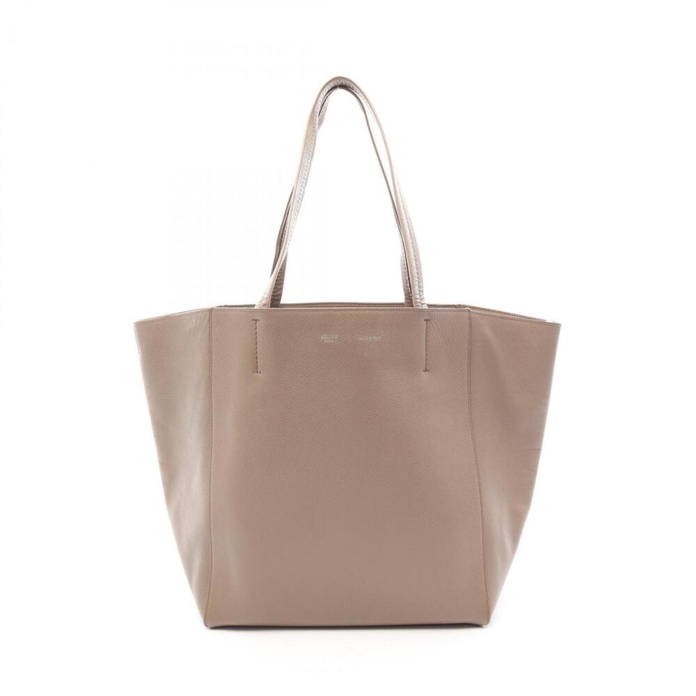 Celine Cabas Phantom Small Tote Bag Handbag Leather Women's Beige